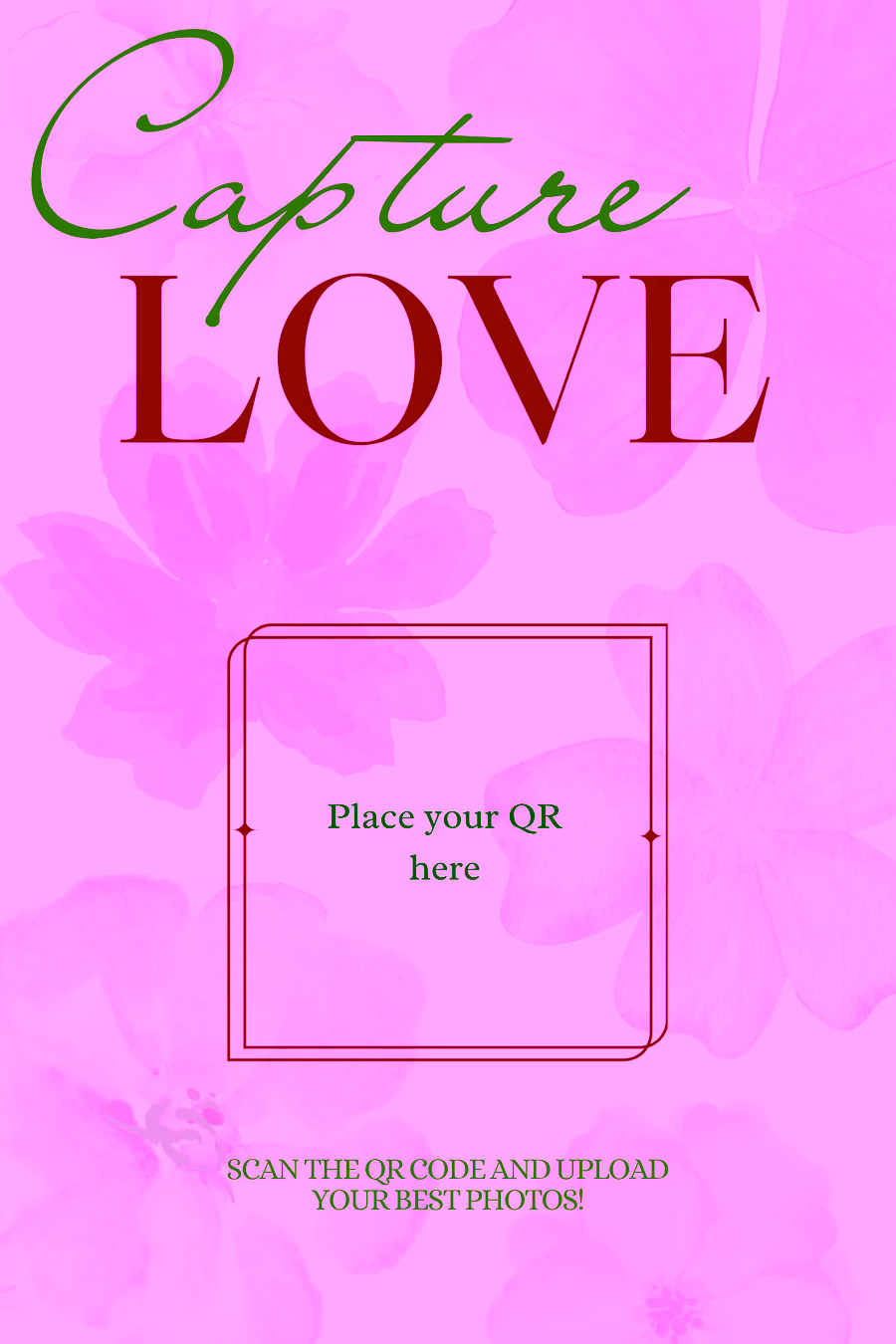 Bold blossom QR template