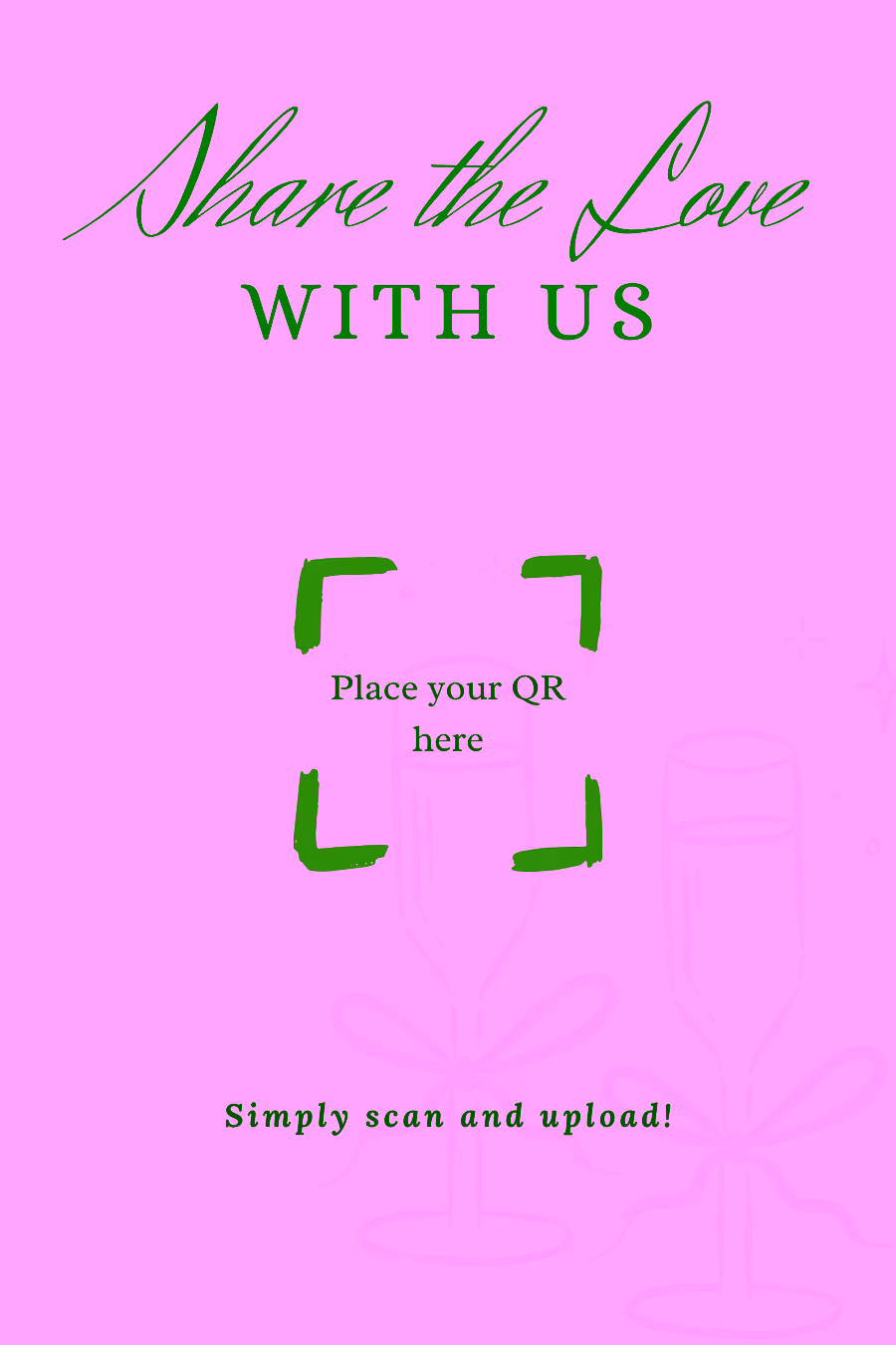 Champagne toast QR template