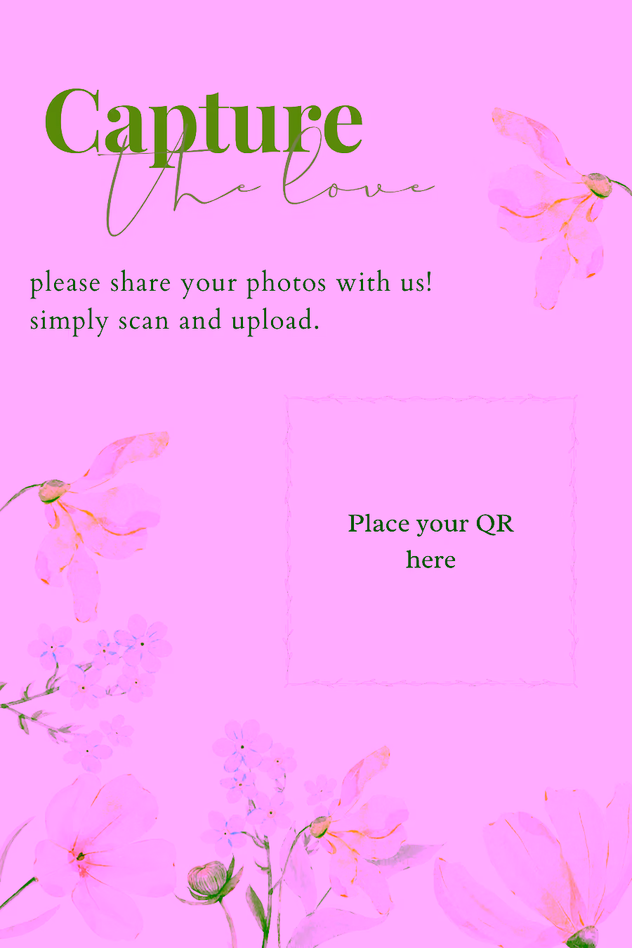 Forget-me-not QR template