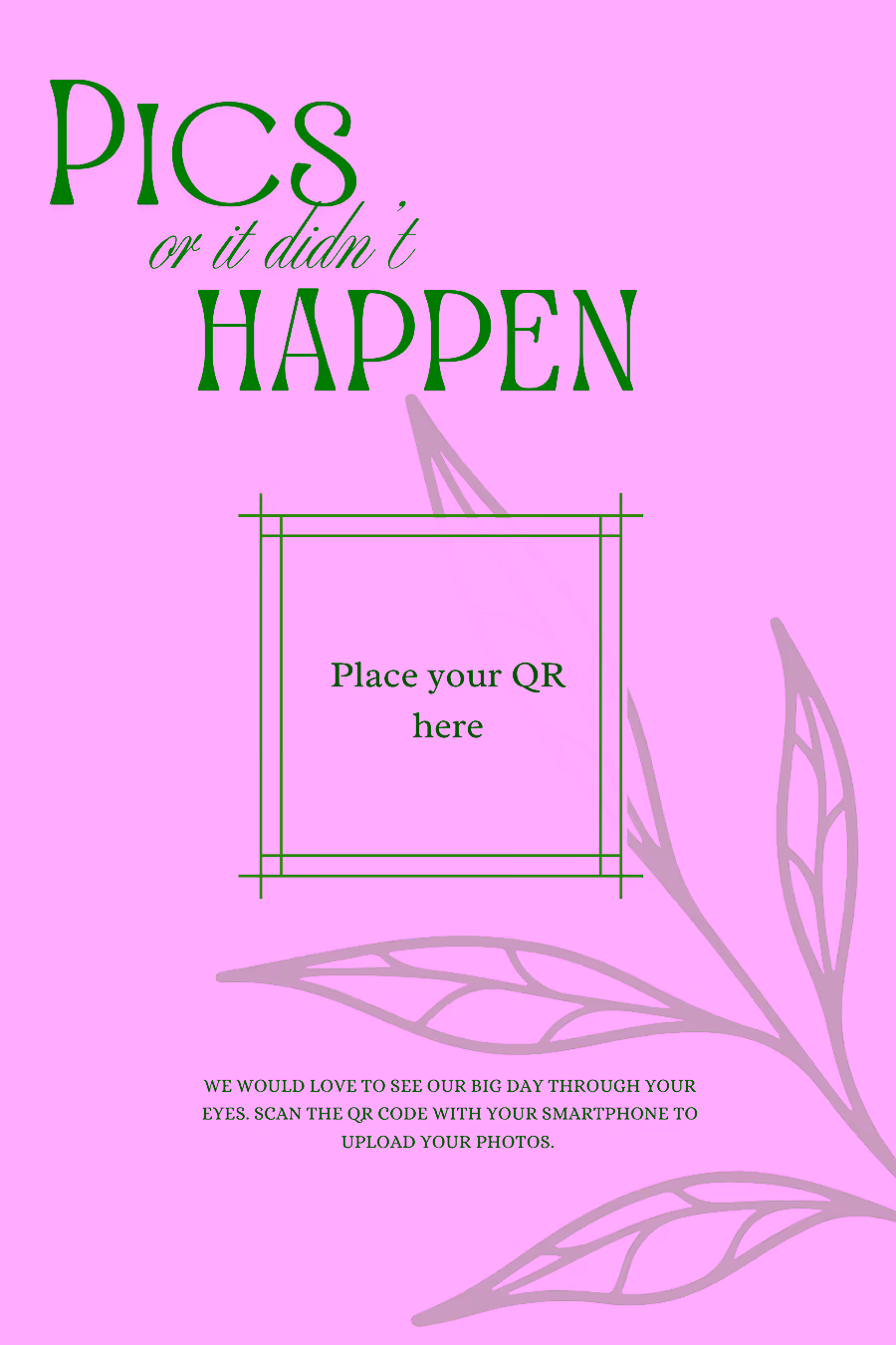 Sage leaf QR template